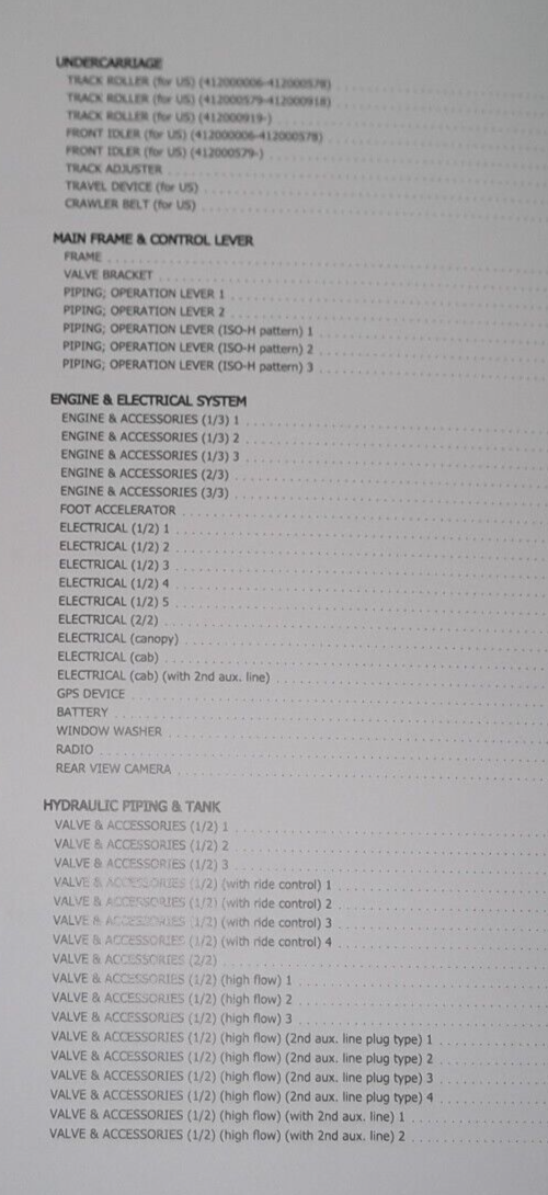 TAKEUCHI TL12V2 COMPACT TRACK LOADER SKID STEER PARTS BOOK MANUAL
