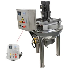 TECHTONGDA 100L(26.5Gal) Cooking Jacketed Kettle Vertical Jacketed Pot 220V