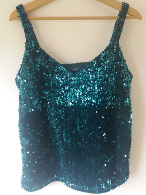 next green sequin top