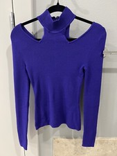 Cold Shoulder Sweater Purple S/M