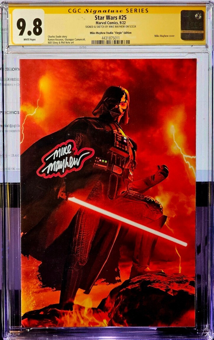 STAR WARS #25 CGC ss 9.8 MAYHEW DUO Glow VIRGIN DARTH VADER