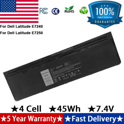 WD52H Battery for Dell Latitude E7240 E7250 GVD76 VFV59 451-BBFW KWFFN 45Wh 7.4V