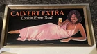 Calvert Extra Lookin Extra Good Framed Bar Beer Sign Vintage Mancave VGC