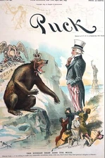 Russian Political Refugees 1893 UNCLE SAM WON'T RETURN THEM to SIBERIA Puck