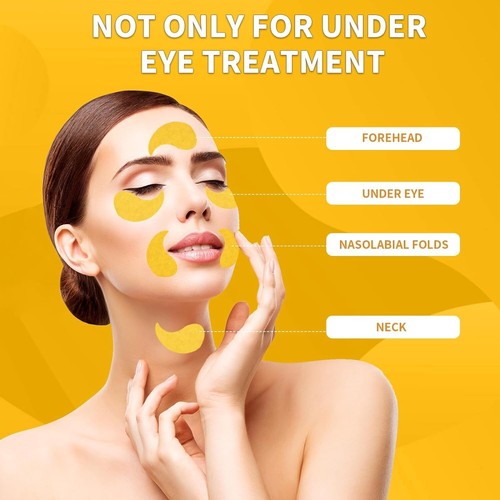 Under Eye Patches 70PCS, 24K Gold Eye Patches for Puffy Eyes Treatment, under Ey - Picture 4 of 7