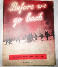 RARE WW2 'BEFORE WE GO BACK'  MINISTRY OF  INFORMATION BOOKLET (HMSO 1944)