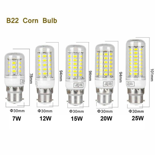 E27 E14 B22 G9 LED Maïs Ampoule 5W 8W 15W 20W 25W SMD5730 Blanc Chaud/Froid 220V - Afbeelding 15 van 18