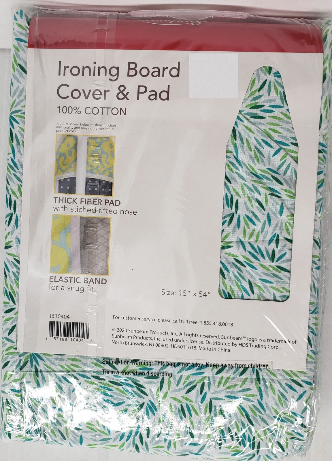 Cushioned Ironing Board Cotton Cover &Pad(for 54" boards)COLORFUL