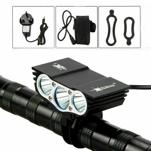 SolarStorm 20000 Lumen X3 3x LED Front Bicycle Light Bike Headlamp Headlight - Picture 13 of 14