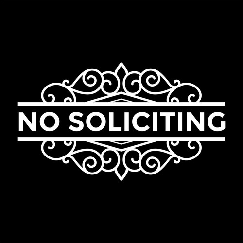 No Soliciting Sign Vinyl Decal Sticker - Door Window Wall - Bild 2 von 15