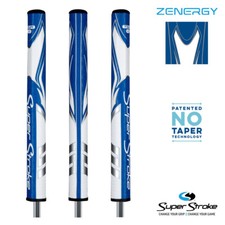 Image of Superstroke Zenergy Tour 1.0 Golf Putter Grip, White / Blue or White /Black.