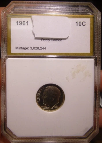 1961 PROOF ROOSEVELT DIME PCI Holder