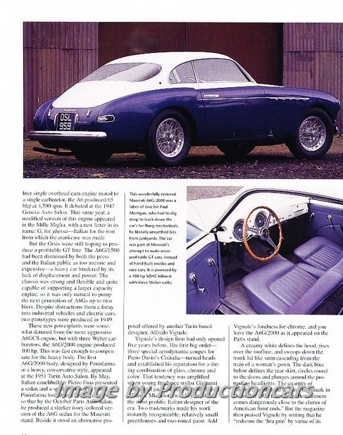 1951 Maserati A6G/2000 Original Car Review Print Article J697 Foto 3 de 3