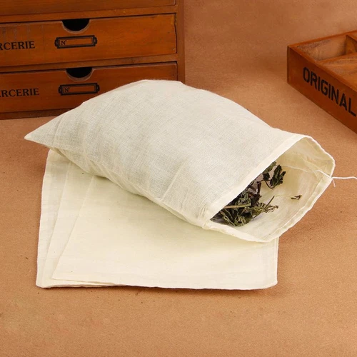 100pcs Cotton Muslin Drawstring Bath Bag Soap Herbs Tea Bags 3x4"4x6"8x10"12x16" - Picture 17 of 22