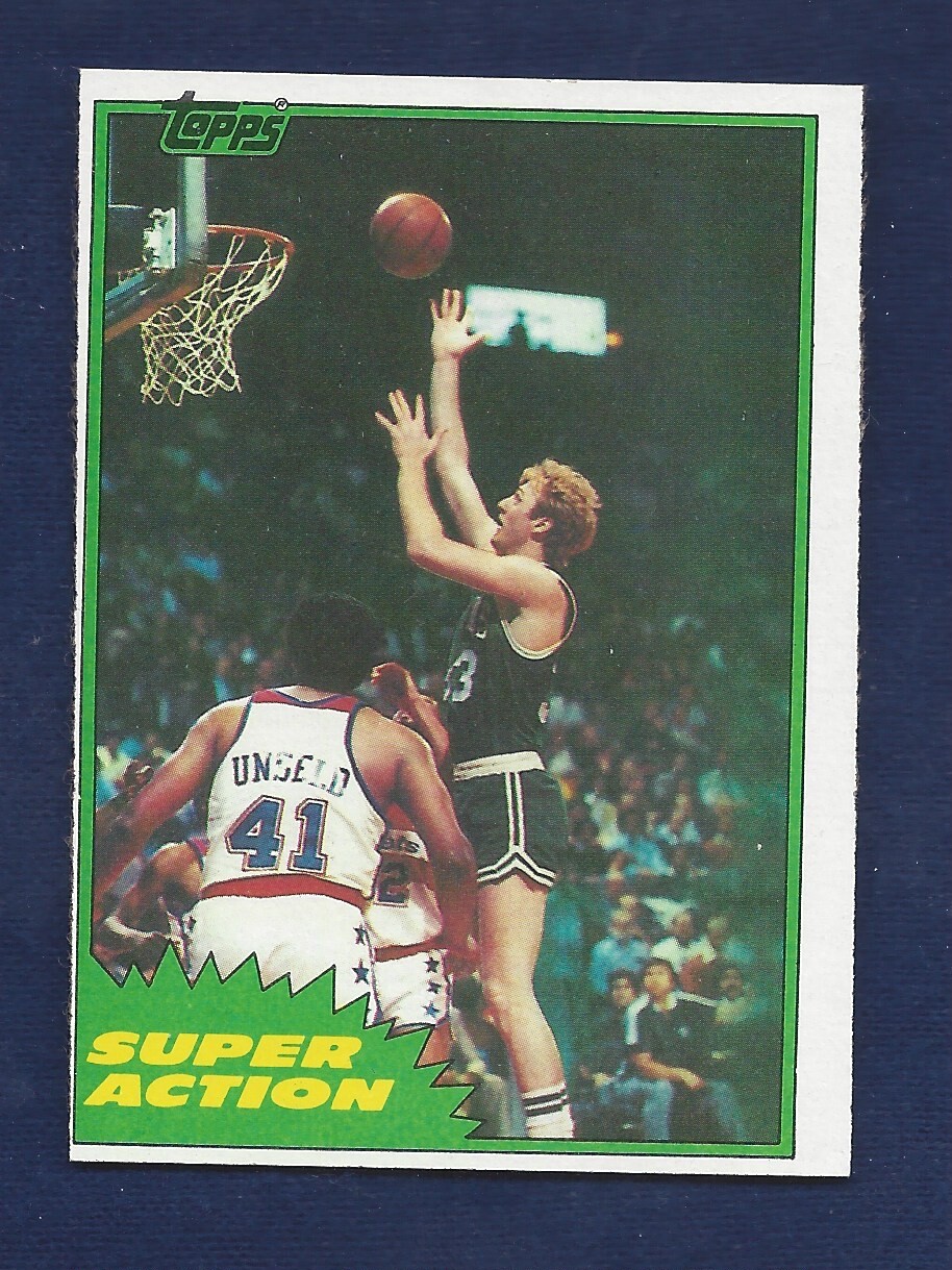1981 TOPPS #101 LARRY BIRD EAST  RAZOR SHARP CELTICS HOF FREE SHIP D653
