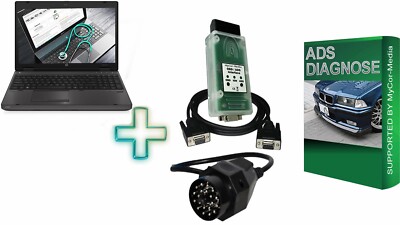 ADS Interface mit Laptop für BMW Fahrzeugen E31 E32 E34 E36 E38 E39 E46