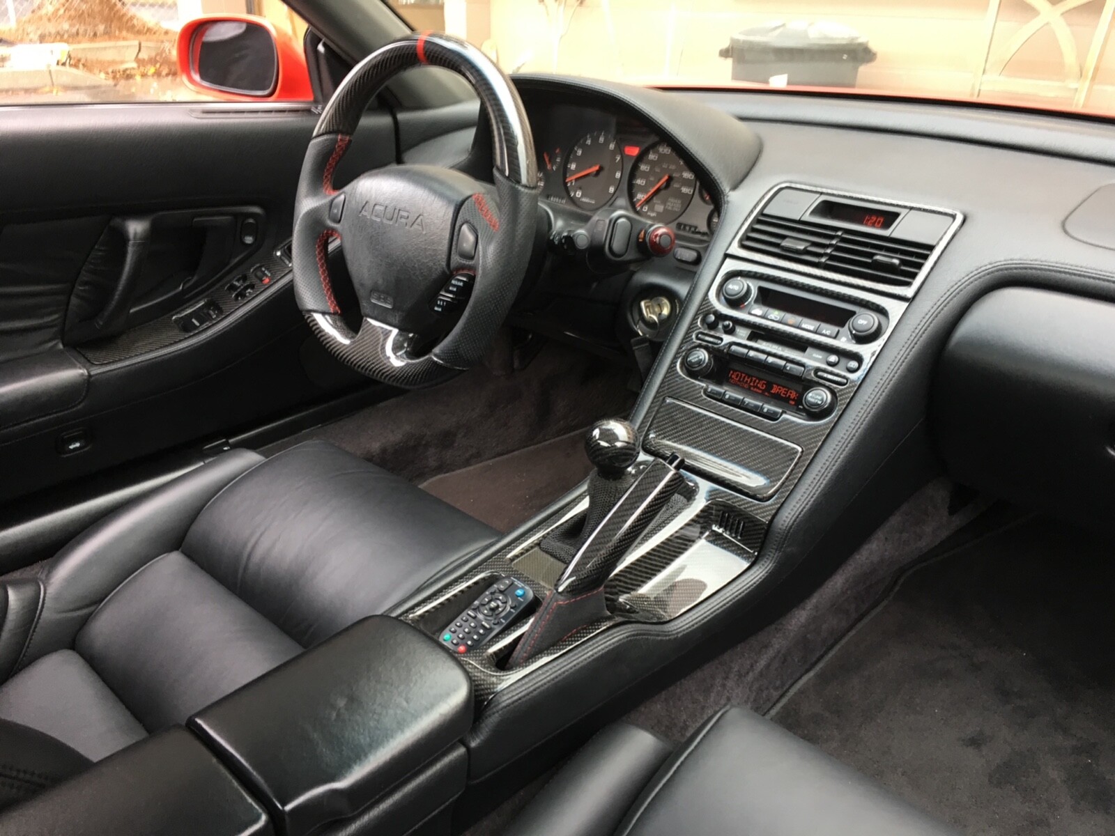Honda Acura NSX Bespoke LHD OEM Casette radio dash panel Gloss Carbon Fiber
