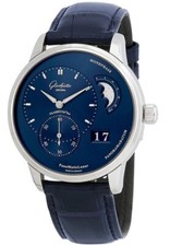 Glashutte Original PanoMaticLunar Stainless Steel / Silver / Leather 1-90-02-42-32-05