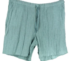 NEW Eileen Fisher Organic Linen Gingham Drawstring Shorts Amalfi 2X #P2799
