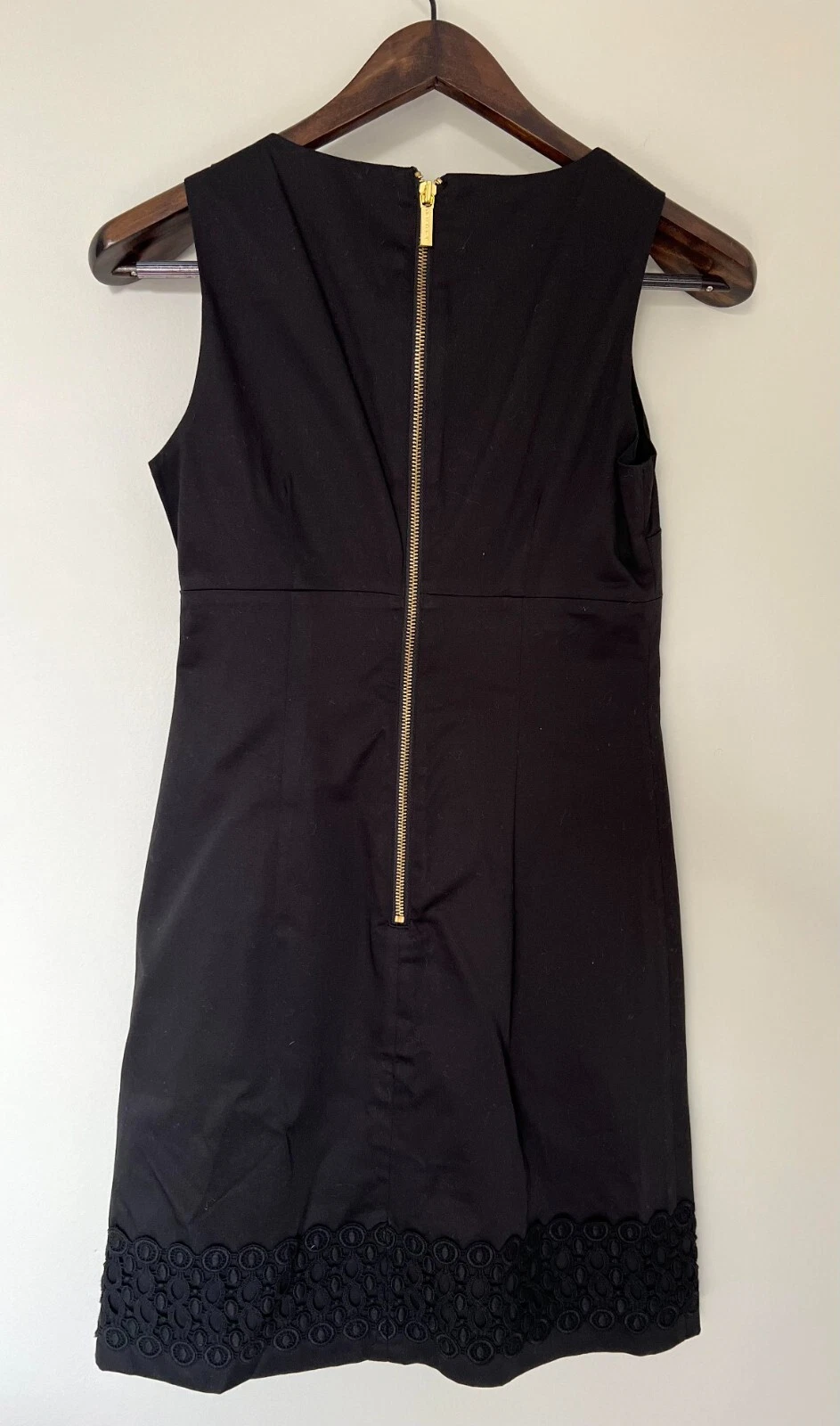 Abito donna nero scollo a V Michael Kors taglia 2 nuovo senza etichette