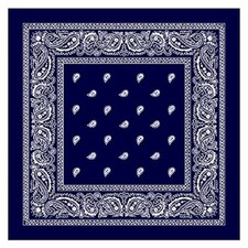 12Pcs Bandanas 100 Cotton Paisley Print Head Wrap Scarf Wristband Dark Blue