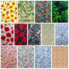 Rose and Hubble Floral Printed Fabric - 45 Inch Wide 100% Cotton