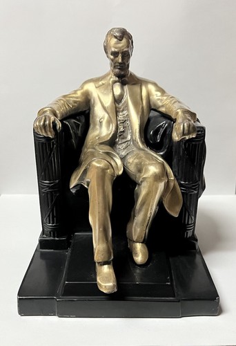 Sitzende Abraham Lincoln bronzierte historische Skulptur Statue 7 Zoll