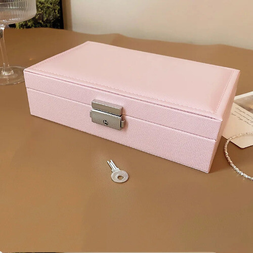 Caja de joyería, pendientes con cerradura, pendientes, caja de almacenamiento a prueba de polvo caja de exhibición - Imagen 7 de 18