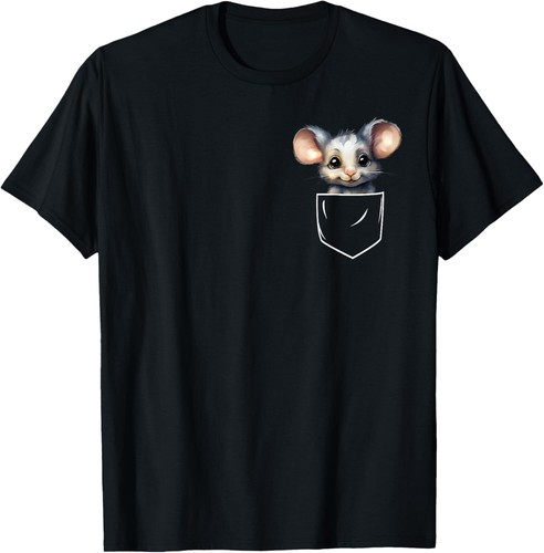 Funny Mouse In Pocket Cute Mice Pocket Animal Lover T-Shirt Hoodie