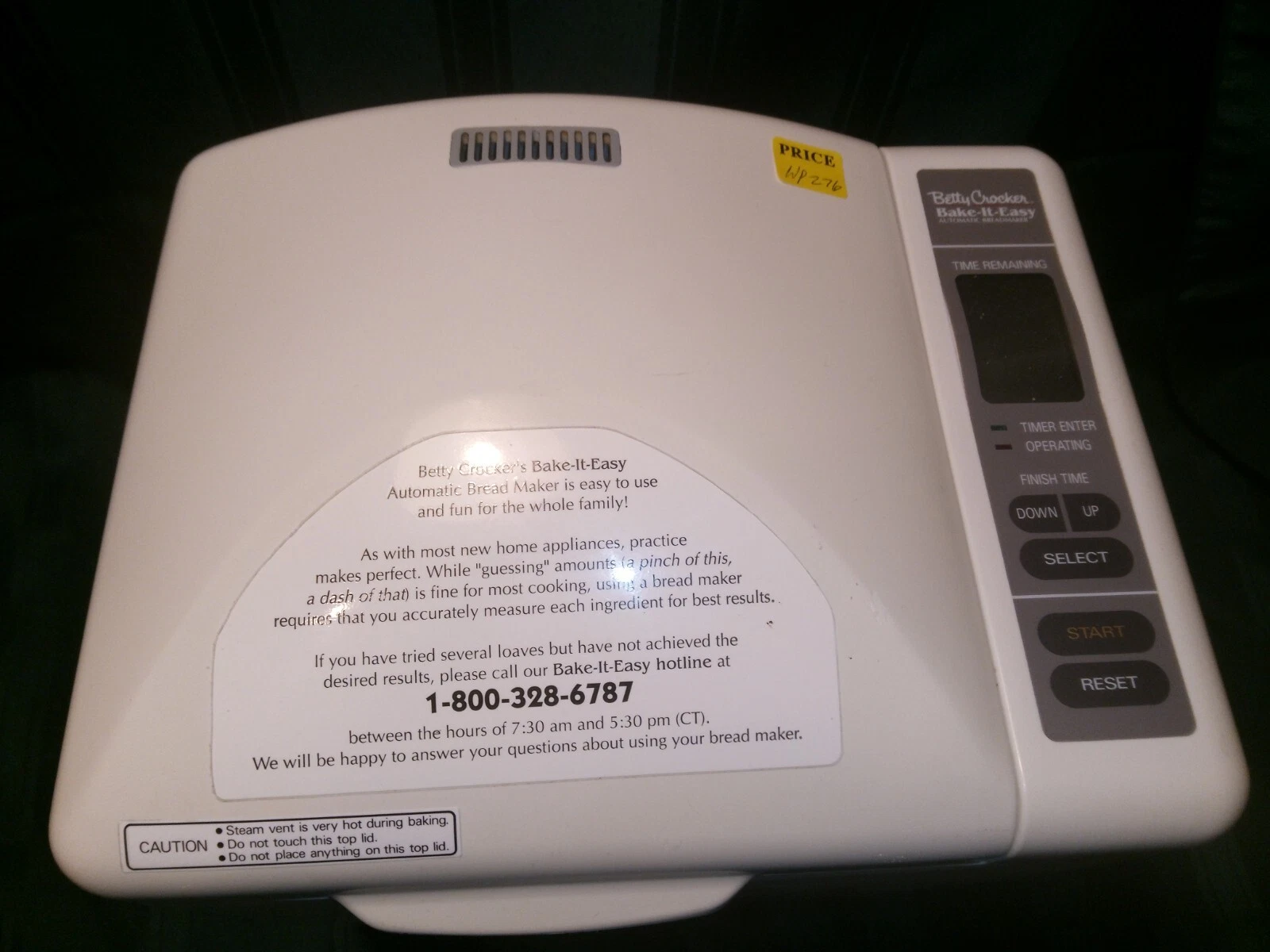Betty Crocker BC-1691 Bread Maker Machine, Instruction Manual & Recipes WP276