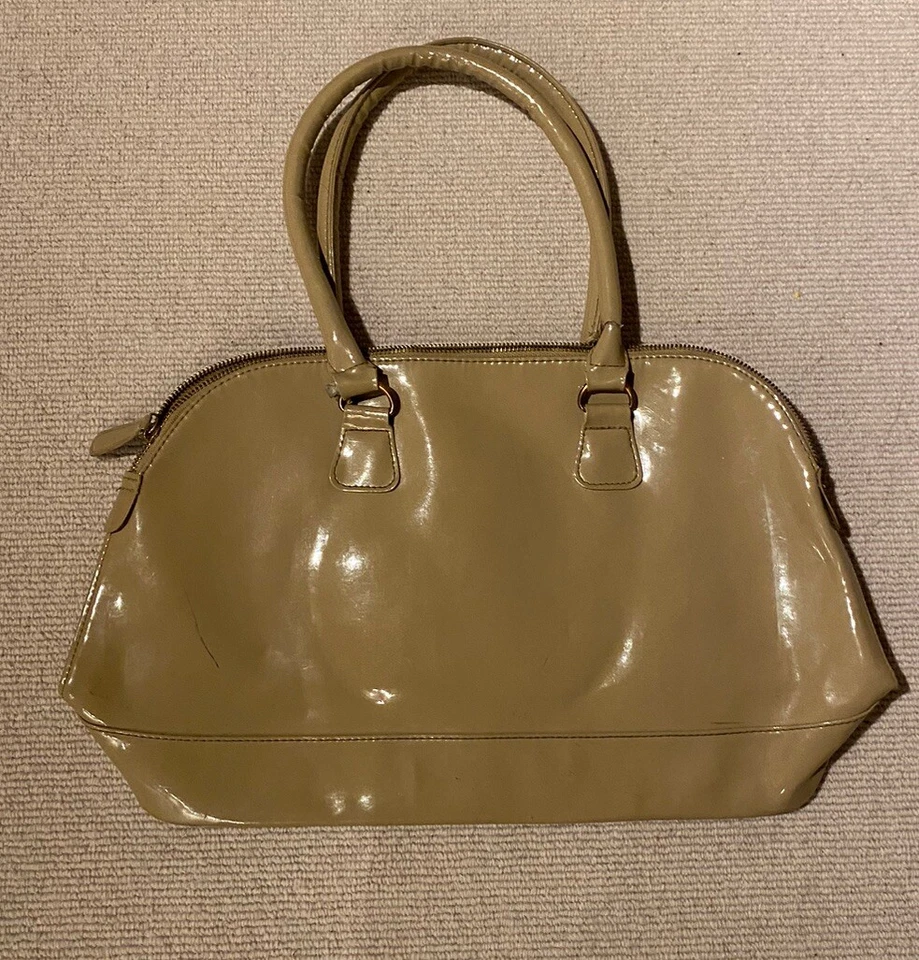 Patent bowler Bag Leather Look beige - Used - Image 3 of 3