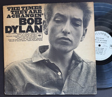 Bob Dylan The Times They Are A-Changin' WHITE LABEL PROMO G+/G