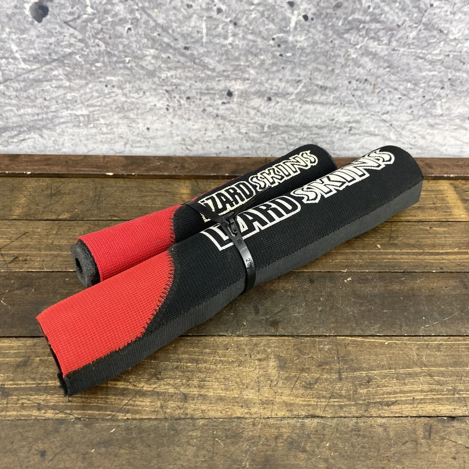 Juego de almohadillas BMX Lizard Skins barra de cuadro rojo neopreno cubierta protectora de bicicleta años 90 00 Foto 2 de 4