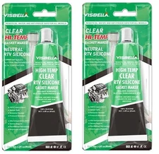 2 x Visbella RTV Silicone Hi-Temp Clear Gasket Sealant Oil Sump Engine Oil Pan