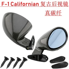 1 Pair  Carbon Fiber F1 Style Side Wing Rear View Mirror Fit For Car Truck