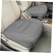 Car Seat Cover for Luxury  Comfort - PU Leather, Anti-Slip, Full 2 piece gray