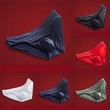 Men Low-Rise Bikini Elastic Bulge Pouch G-string Briefs Swimwear Thong-Underwear