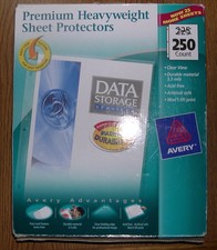 Avery 250 Sheet Protectors Clear Heavy Weight Top Load 76006 Acid Free UX1