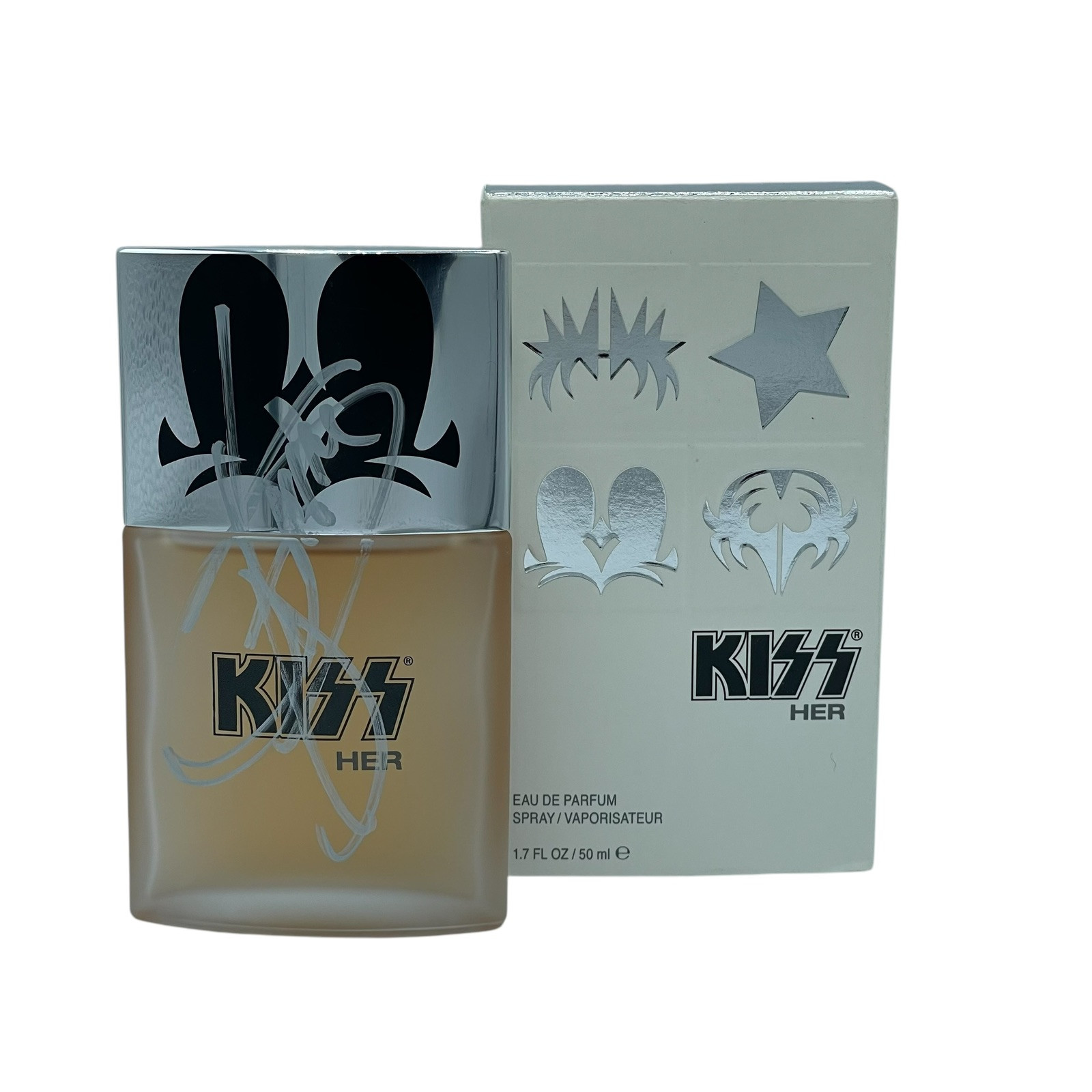 KISS Her Cologne Autographed Gene Simmons on Bottle Signed Silver