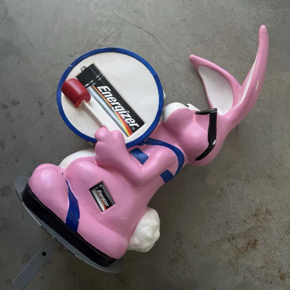 Exhibición de batería Energizer Bunny vintage años 80 molde soplado tienda minorista 2 pies 2 pulgadas Foto 3 de 4