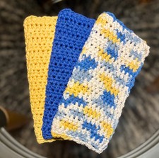 DISHCLOTH / Washcloth, Crochet, 100% Cotton, HANDMADE Crochet, Lot of 3