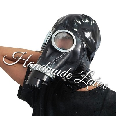 Latex-Gas maske Vollgesichts Maske Handgefertigt Spielmaske Cosplay-Kostüm