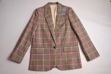 BNWT Womens ZADIG VOLTAIRE Vow Check Plaid Wool Blazer size 38