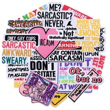 20 PCS Funny Sarcastic Embroidered Iron On Patches,Cool Humor