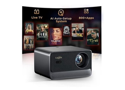 Lisowod L03Pro Video Projector, WiFi & Bluetooth, True 1080P + 4K Support, New!