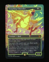 Traveling Chocobo (Borderless) (Neon Ink Yellow) Foil - Final Fantasy MTG