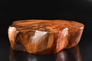 S477: Japanese Wooden Yakusugi cedar GARDEN TUB Flower vase stand Table Ikebana