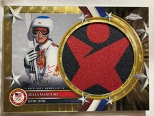 JULIA MANCUSO 2026 TOPPS CHROME OLYMPICS SUPERFRACTOR 1/1 LOGO PATCH USA SKIING