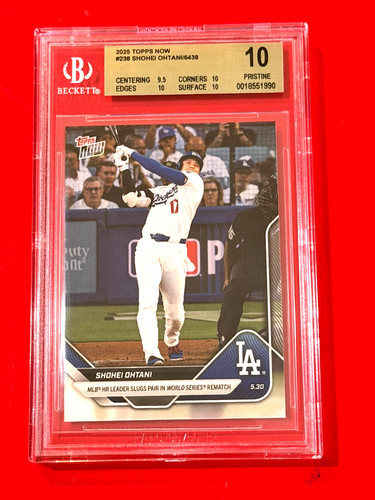 2025 TOPPS NOW #238 SHOHEI OHTANI BGS 10 PRISTINE 1990