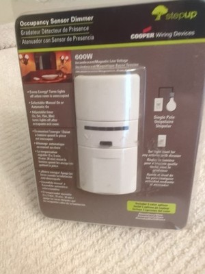 Cooper White/Almond/Ivory Occupancy Sensor Dimmer 600W Single Pole OS106D1-C1-K